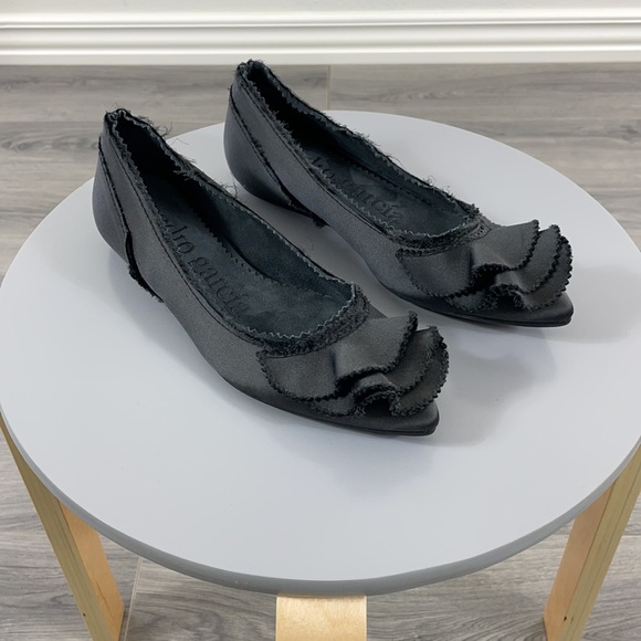 NEW Pedro Garcia Albany Ruffle Satin Skimmer - Picture 4 of 6